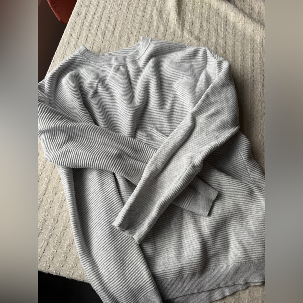 Twik Ribbed Knit Grey Sweater - Picture 2 of 5